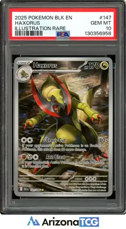 Pokemon 2025 Haxorus 147/086 Illustration Rare Black Bolt GEM MINT PSA 10 - Image 1