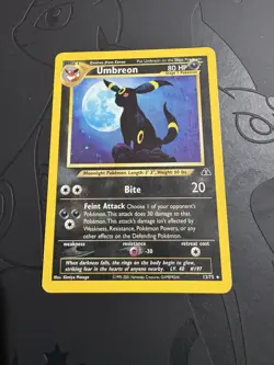 Pokemon Umbreon Neo Discovery Holo TCG Card 13/75 with Swirl Rare - Image 1