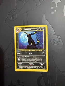 Pokemon Umbreon Neo Discovery Holo TCG Card 13/75 with Swirl Rare - Image 2