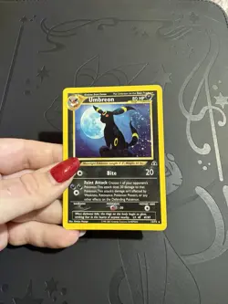 Pokemon Umbreon Neo Discovery Holo TCG Card 13/75 with Swirl Rare - Image 3