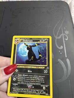 Pokemon Umbreon Neo Discovery Holo TCG Card 13/75 with Swirl Rare - Image 4