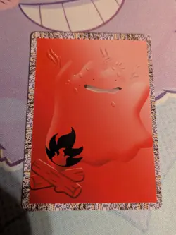 Pokemon Fanart Dittomon Card Fire Energy - Image 1