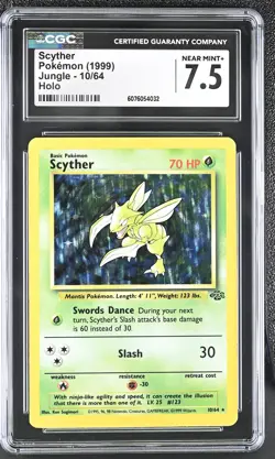 CGC 7.5 Scyther 1999 Jungle 10/64 Holo Pokemon Card - Image 1