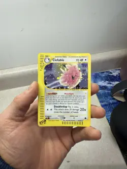 Pokemon TCG Clefable Holo Card 7/165 Expedition Base Set 2002 - Image 1