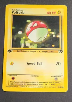 Voltob 69/82 1st Edition Team Rocket Set Vintage Pokemon Card - Image 1