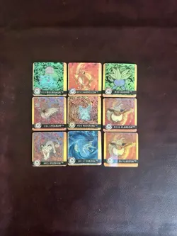 Lot of 9 Pokemon Artbox 1999 Premier Edition Action Flipz 3D Cards - Image 1