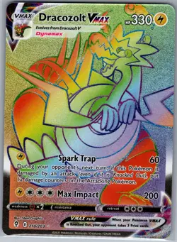 Dracozolt VMAX (Secret) 210/203 SWSH07: Evolving Skies - Pokemon Card - NM - Image 1