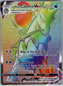 Ice Rider Calyrex VMAX (Secret) 202/198 Chilling Reign - Pokemon Card - NM - Image 1