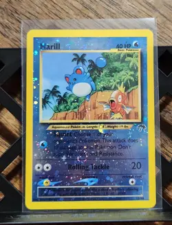Marill 11/18 Southern Islands Reverse Holo Pokemon TCG Card CLEAN - Image 1