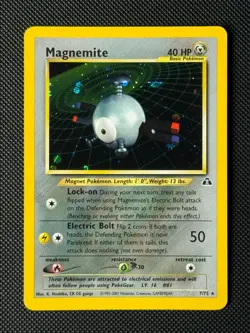 Pokemon Cards Magnemite 7/75 Holo Neo Discovery Holo Rare NM - Image 1