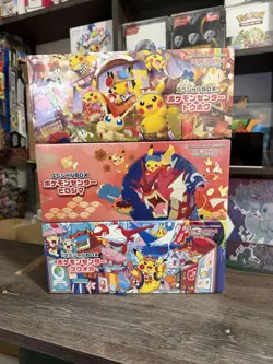 PSL Pokemon Center Tohoku Hiroshima Fukuoka Special Box set w/Promo card Pikachu - Image 1