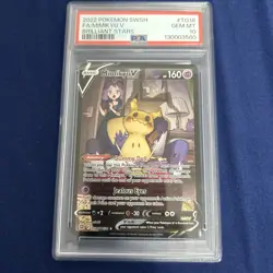 PSA 10 GEM MINT Mimikyu V TG16 Brilliant Stars Trainer Gallery 2022 Pokemon Card - Image 1