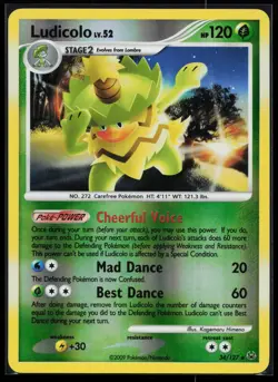Ludicolo 34/127 Rare Platinum Reverse Holo Pokemon Card - Image 1