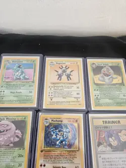 Pokemon Card Lot Of 11 Dark Arbok, Dark Weezing, Mew, Machamp, Ect - Image 2