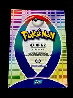Topps Pokemon Johto Series 1 Sticker Chase Card Granbull 47 of 62 - Image 2