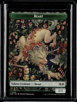 Beast Token - 8 - WOE - NM - MTG Magic the Gathering - Image 1