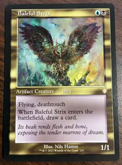MTG - Baleful Strix 120 - Retro Frame Commander: the Brothers' War Regular - NM - Image 1