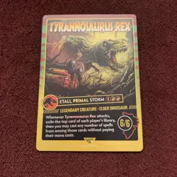 Tyrannosaurus Rex Etali Primal Storm (Rainbow Foil) Secret Lair Foil NM+ Magic - Image 1