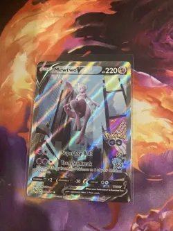Mewtwo V - Pokemon GO 2022 FULL ALT ART Alternate Art Holo Ultra Rare #072/078 - Image 1