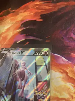 Mewtwo V - Pokemon GO 2022 FULL ALT ART Alternate Art Holo Ultra Rare #072/078 - Image 5