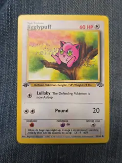 Pokemon TCG Jigglypuff 1st Edition Jungle Card 54/64 Regular Common - Image 1