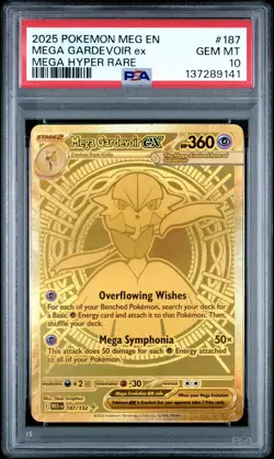 Pokemon Mega Gardevoir ex Mega Evolution Mega Hyper Rare #187 PSA 10 Gem Mint - Image 2