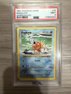 1999 Pokemon Shadowless Magikarp PSA 9 Mint #35 - Image 1