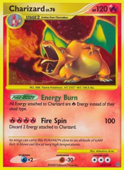Charizard 103/100 Stormfront Secret Rare Holo Pokemon Card 2008 D&P NM Authentic - Image 1