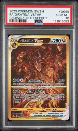 2023 POKEMON SWORD & SHIELD CROWN ZENITH SECRET FULL ART/GIRATINA VSTAR PSA 10 - Image 1