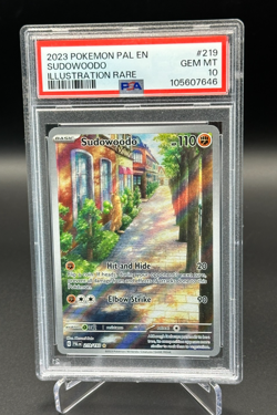 2023 POKEMON PAL EN-PALDEA EVOLVED #219 SUDOWOODO ILLUSTRATION RARE HOLO PSA 10 - Image 1