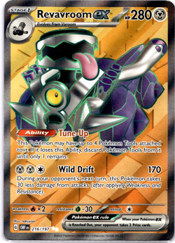 Pokemon TCG Revavroom ex 216/197 Obsidian Flames Full Art Holo Rare Near Mint - Image 1