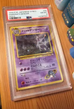 1999 Pokemon Japanese Gym Challenge Sabrina’s Gengar Holo Banned #94 PSA 8 NM-MT - Image 3