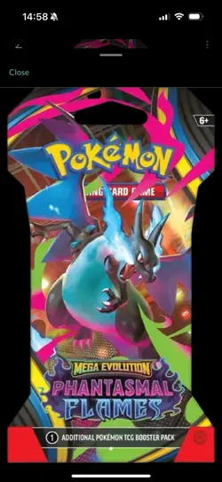 Pokemon TCG Mega Evolution Phantasmal Flames Booster Packs New Sealed - 10 pack - Image 1