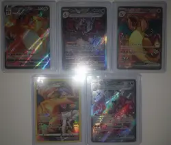 Pokemon TCG SwSh + SV Charizard Lot Of 5 Nm( Paldean Fates,151,Lost Origin) - Image 1