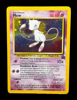 Pokemon Mew Black Star Promo Holo 9 w/SwirL - HEAVY PLAYED! - Image 1
