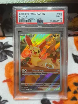 PSA 9 Mint Plusle 193/182 Illustration Rare Pokemon Paradox Rift SV04 - Image 1