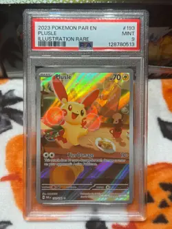 PSA 9 Mint Plusle 193/182 Illustration Rare Pokemon Paradox Rift SV04 - Image 5