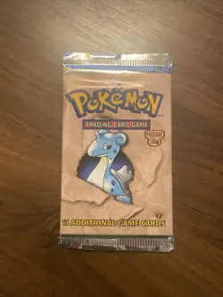 1st Edition Pokemon Fossil Booster Pack FACTORY SEALED Lapras - Image 3