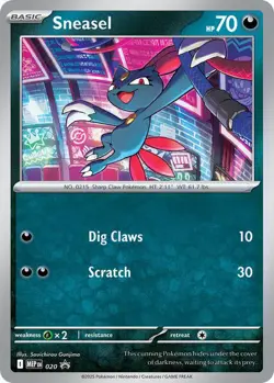 Sneasel *Cosmos Holo* #20 (Black Star/Mega Promo) MEP Pokemon (Promo) NM - Image 3