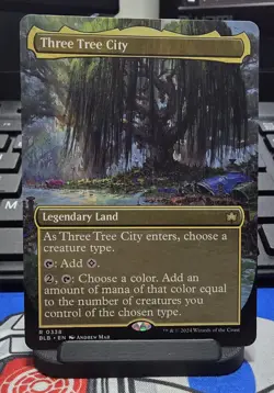 MTG - Three Tree City - (Borderless) - #0338 - Bloomburrow - Non Foil Near Mint - Image 1