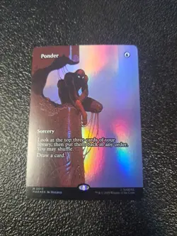 MTG - Ponder (Borderless) - Marvel Universe Eternal-Legal (Foil) - Image 1