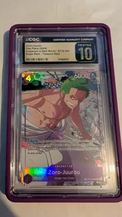One Piece Zoro-Juurou Treasure Rare OP09 ST18-004 CGC Pristine 10 English - Image 1