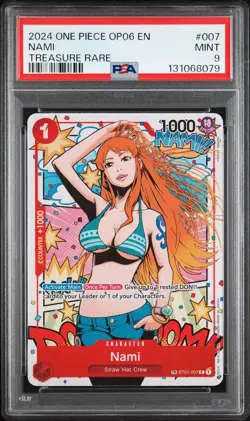 2024 ONE PIECE OP06-WINGS OF THE CAPTAIN TREASURE RARE #007 NAMI PSA 9 - Image 1