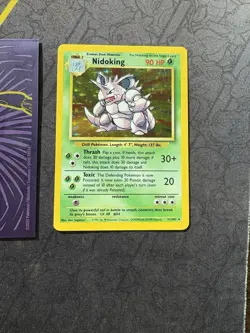 Pokemon Nidoking 11/102 Holo Rare Base Set 136💎NM LP +💎 - Image 1