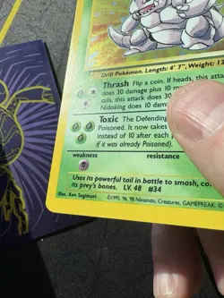 Pokemon Nidoking 11/102 Holo Rare Base Set 136💎NM LP +💎 - Image 3