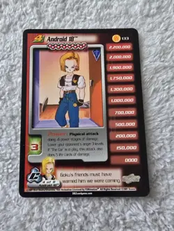 DBZ Dragon Ball Z Android 18 133 CCG Unlimited Cell Saga Score MP - Image 1