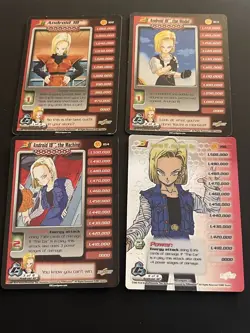 DRAGON BALL Z CCG ANDROID 18 LVL 1-3 W/ HT LVL 3 UNLIMITED CELL SAGA!! - Image 1