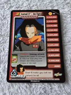 DBZ Dragon Ball Z Android 17, The Fighter 181 CCG Unlimited Cell Saga HP - Image 1