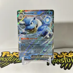 Blastoise ex 009/165 Scarlet & Violet 151 Double Rare Holo Pokemon TCG Card NM - Image 1
