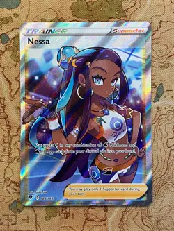 Pokemon Card TCG - Nessa 183/185 Ultra Rare Full Art Trainer Vivid Voltage NM - Image 1